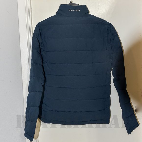 NWT Nautica Men’s Quilted Puffer Jacket BLUE - Picture 10 of 10